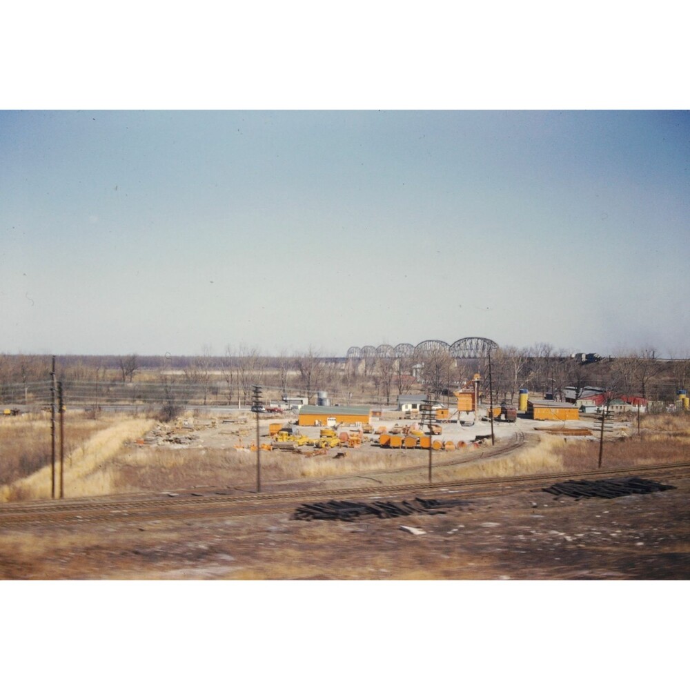 Kodak Slide 1940s Red Border Kodachrome a railroad industrial site